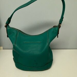 The Sak Sequoia Pebbled Leather Hobo Purse Teal Green Bag